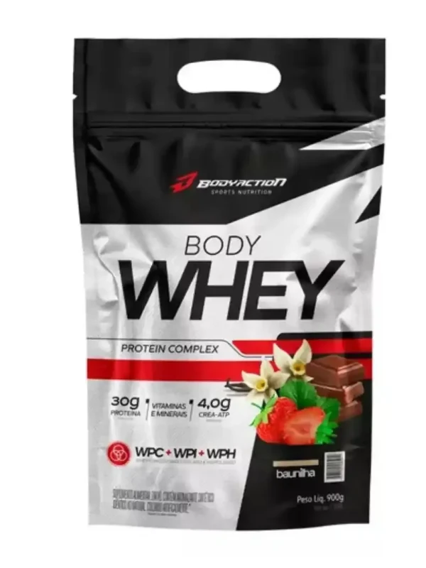 BODY WHEY PROTEIN MORANGO 900g