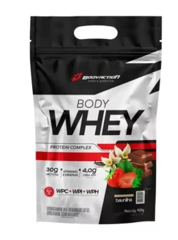 BODY WHEY PROTEIN MORANGO 900g