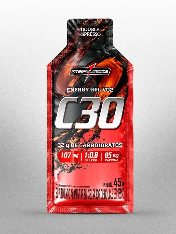 GEL VO2 ENERGY GEL C30 C/ CAFEÍNA 45 g DOUBLE EXPRESSO - INTEGRALMÉDICA 1UNID
