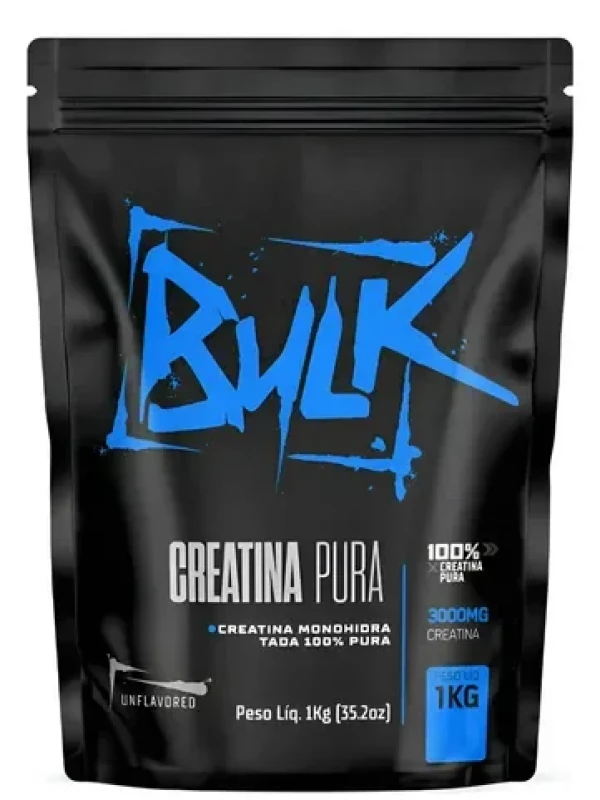 CREATINA BULK NUTRITION 1kg 100% PURA LAUDADA