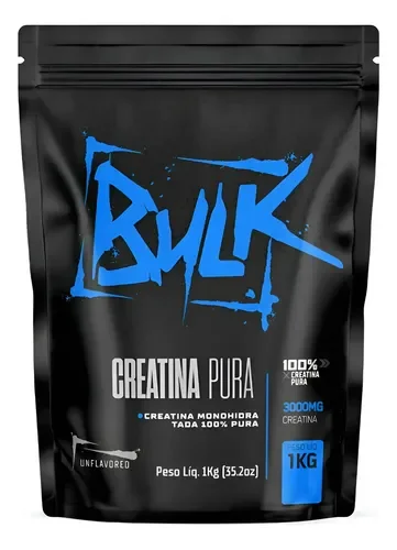 CREATINA BULK NUTRITION 1kg 100% PURA LAUDADA