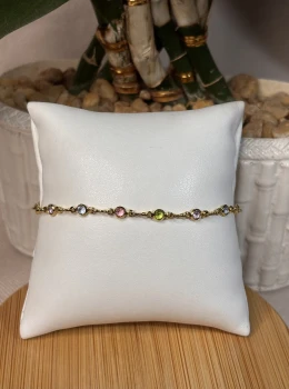 Pulseira Pedras coloridas