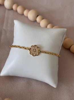 Pulseira Elo Cartier com Flor