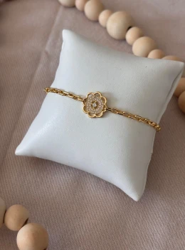 Pulseira Elo Cartier com Flor