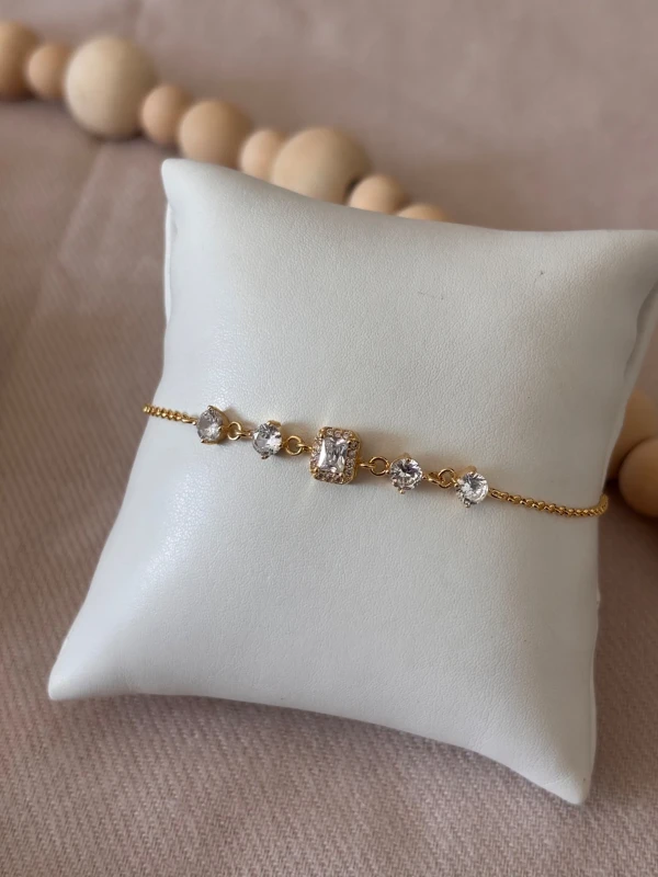 Pulseira pedra quadrada