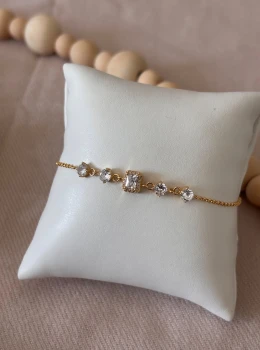 Pulseira pedra quadrada