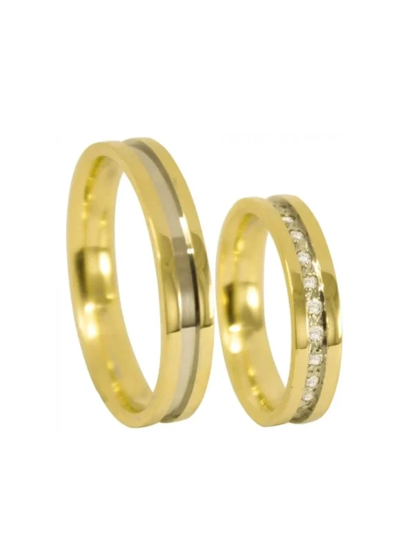Par de Alianças em Ouro 18k