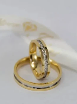 Par de Alianças em Ouro 18k