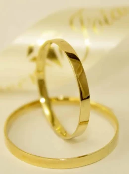 Aliança Ouro 18k Reta 2mm