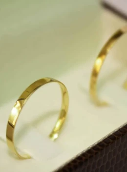Aliança Ouro 18k Reta 2mm