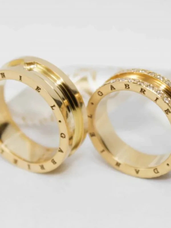 Aliança de Ouro, Casamento e Noivado 18k Design Clássico Italiano