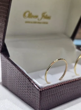 Aliança ouro 18k 1,5mm o par