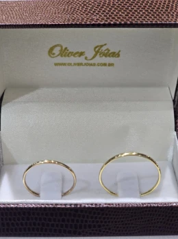 Aliança ouro 18k 1,5mm o par