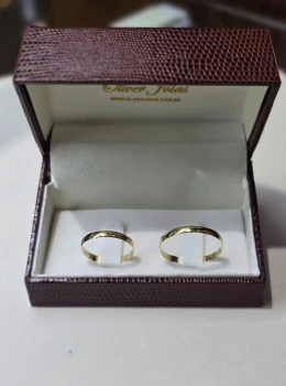 Aliança ouro 18k 2,5mm o par