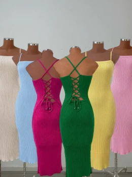 Vestido Trançado Midi