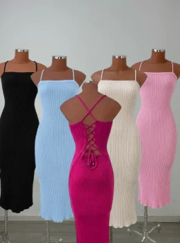 Vestido Trançado Midi