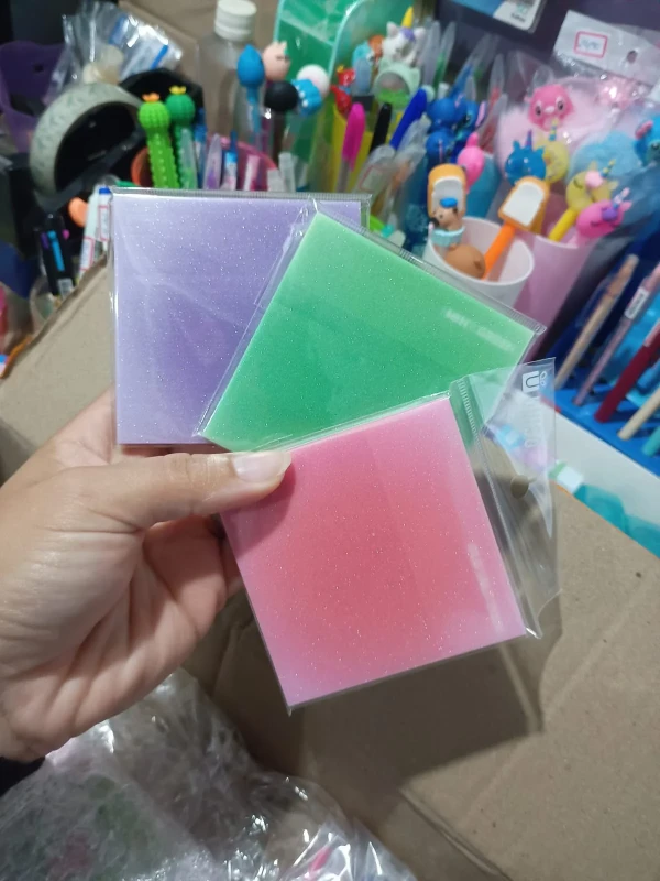 Bloco adesivo com GLITTER  uniso