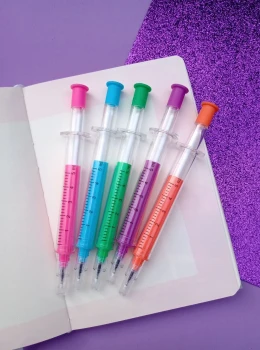 Caneta seringa neon