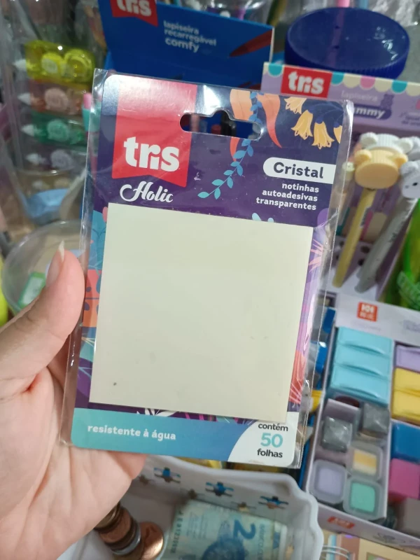 Bloco de notas adesivas Transparente Tris