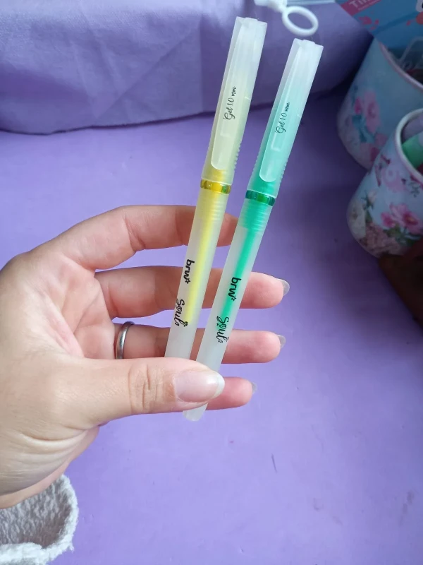 Caneta gel neon brw