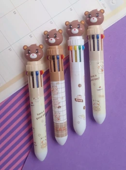 Caneta Ursinho 10 cores