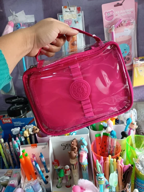 Estojo box rosa