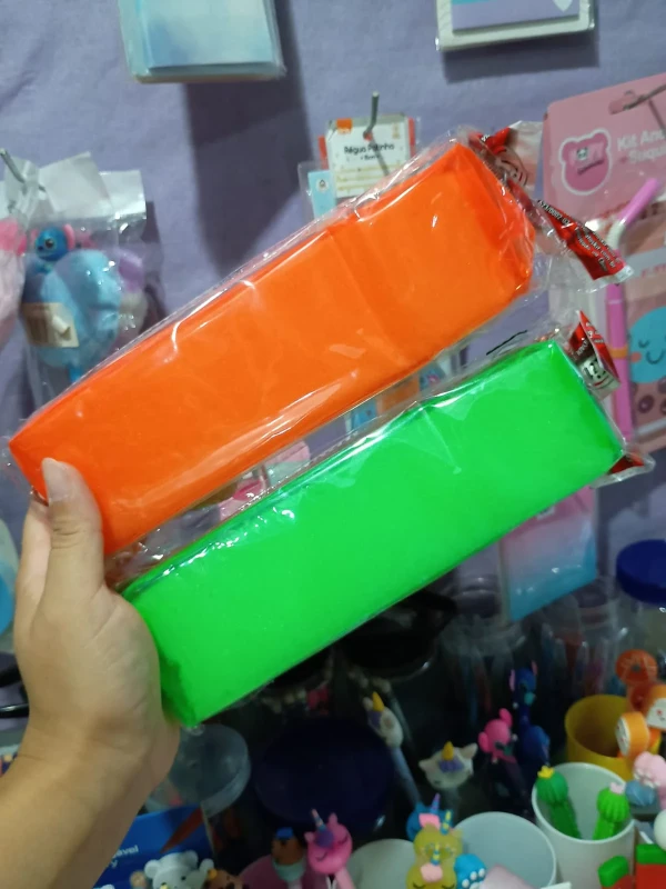 Estojo Transparente colorido