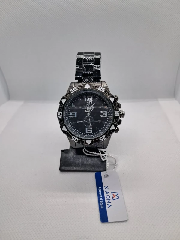 Relógio Masculino XIAOMA Premium Preto – Pulseira em Aço | À Prova d'Água