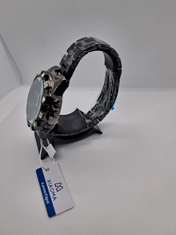 Relógio Masculino XIAOMA Premium Preto – Pulseira em Aço | À Prova d'Água