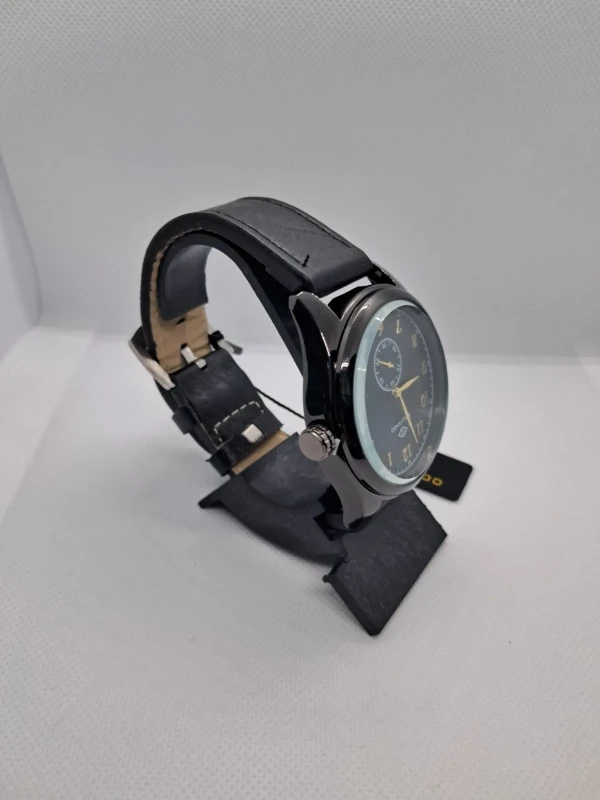 Relógio Masculino Bollfendo Classic Preto – Pulseira em Couro Sintético