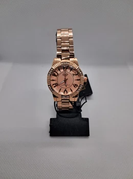 Relógio Feminino Elegance Rosé Crystal – Pulseira em Aço
