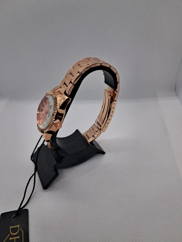 Relógio Feminino Elegance Rosé Crystal – Pulseira em Aço
