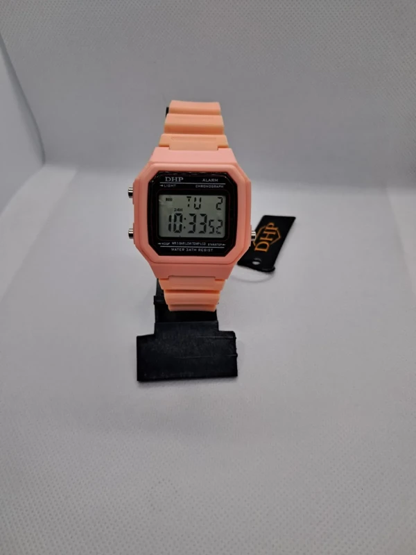 elógio Digital Feminino DHP Candy Rose – Pulseira em Silicone