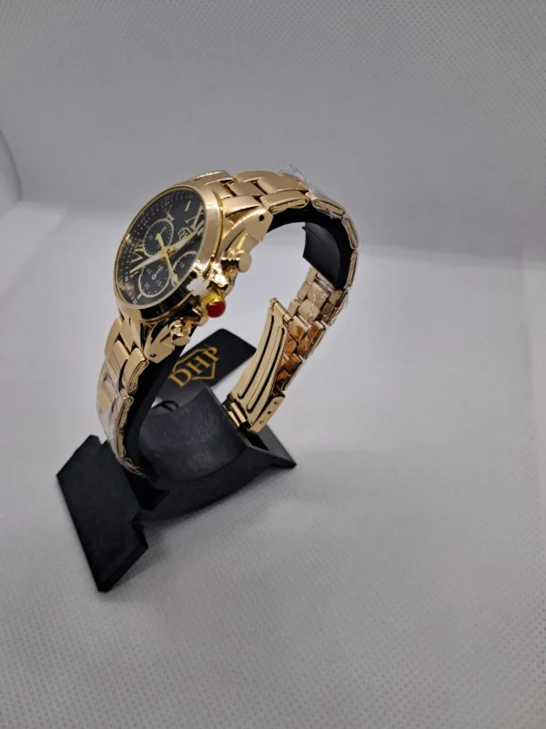 Relógio Feminino Elegance Gold Chrono – Pulseira em Aço
