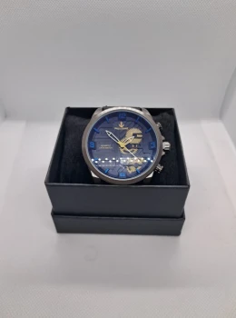 Relógio Masculino Pallivane Gear Blue Steel – Pulseira em Couro