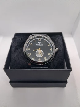 Relógio Masculino Bollfendo Classic Black – Pulseira em Couro