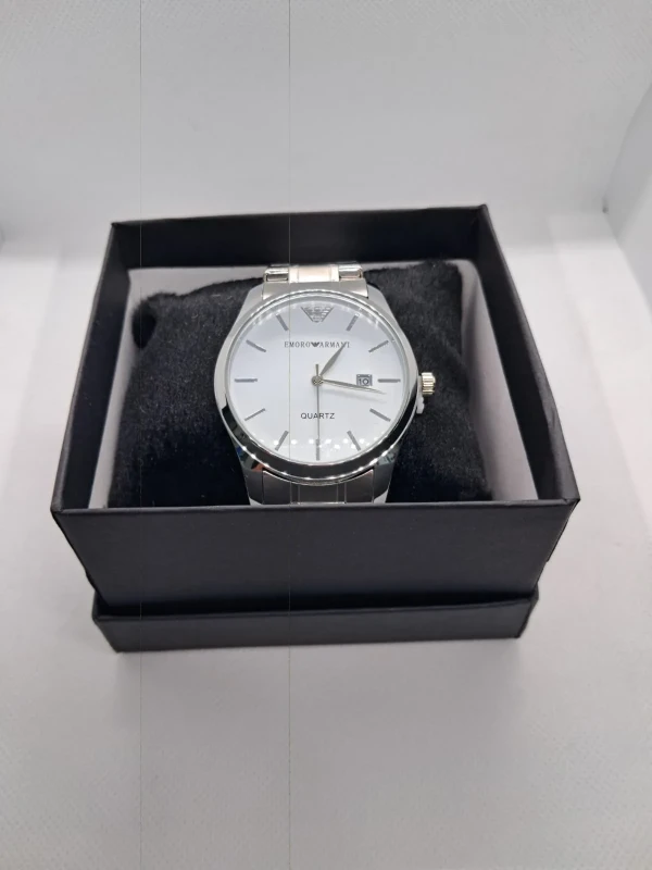 Relógio Masculino Emoro Armani Classic Silver – Pulseira em Aço