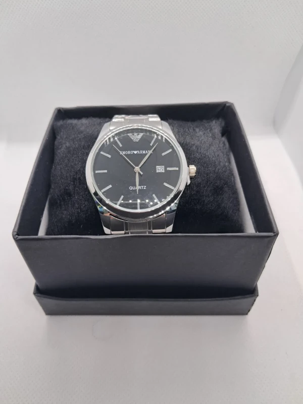 Relógio Masculino Emoro Armani Classic Black – Pulseira em Aço