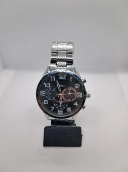Relógio Masculino Sport Chrono Silver Black – Pulseira em Aço