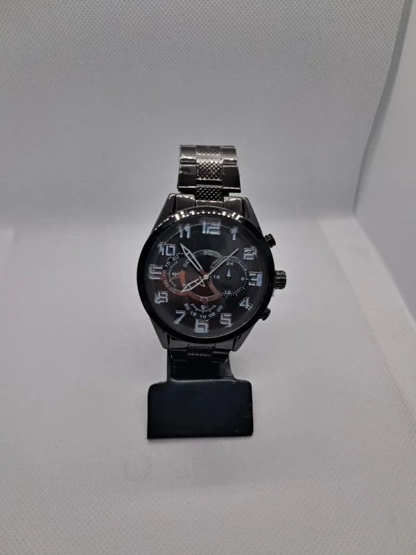 Relógio Masculino Black Steel Premium – Pulseira em Aço
