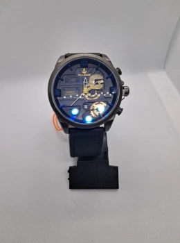 Relógio Masculino Gear Blue Premium – Pulseira em Couro