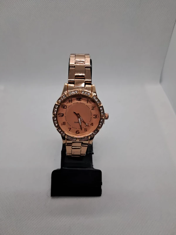 Relógio Feminino Rose Gold com Pedras
