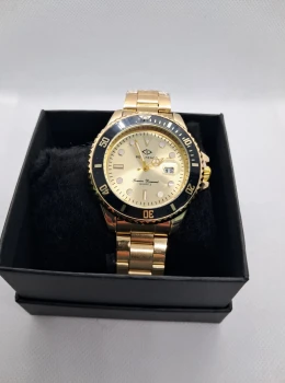 Relógio Masculino Bolfendo Dourado com Mostrador Champagne