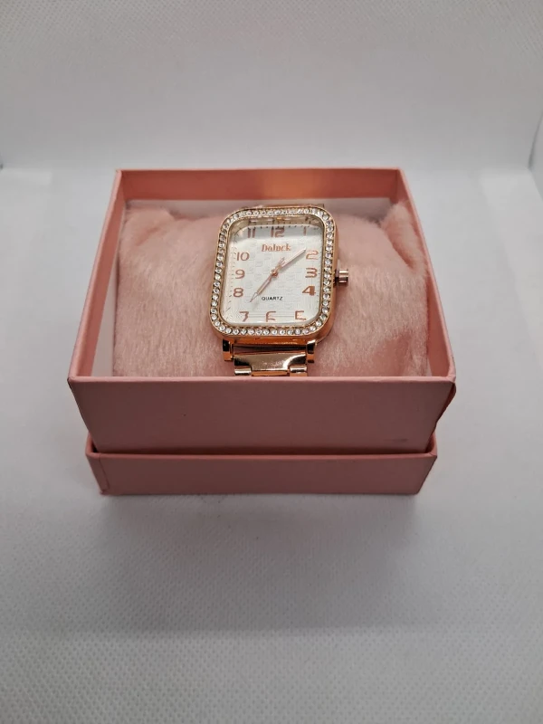 Relógio Feminino Dolucck Rose Gold Quadrado
