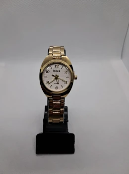 Relógio Feminino Dolack Dourado com Mostrador Branco
