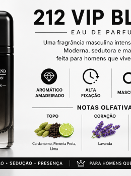 Perfume 212 VIP Black Brand Masculino Original