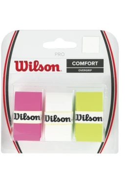 Overgrip Wilson Pro Comfort 3 Unidades pacote sortido branco/verde/rosa