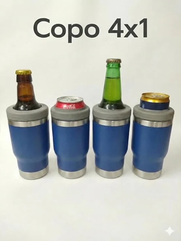 Copo Térmico 4 em 1 Multifuncional Inox