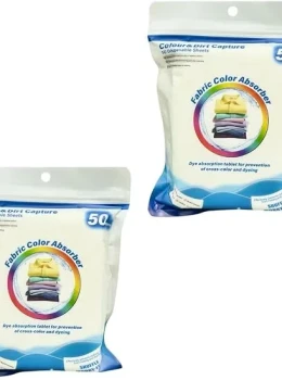 Lenços Antimanchas Absorventes para Roupas 100 Unidades