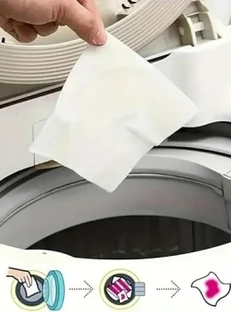 Lenços Antimanchas Absorventes para Roupas 100 Unidades